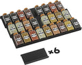 Artibear Expandable Aluminum Spice Rack Drawer Organizer for 8" to 16" Kitchen Cabinets Drawer Tray, Set of 6, Black