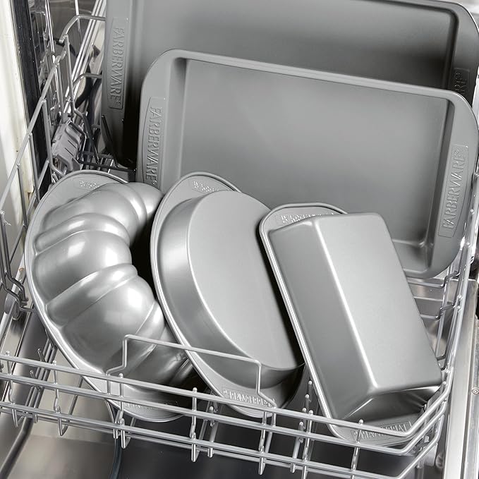 Farberware Nonstick Bakeware Set, Nonstick Cookie Sheets / Baking Sheets - 2 Piece, Gray
