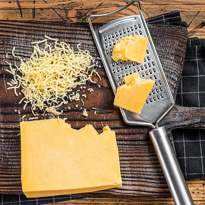 Cheese Grater Lemon Zester Grater with Handle Kitchen Grater Set of 5 Stainless Steel for Cheese Spices Ginger Garlic Chocolate Vegetable Fruit