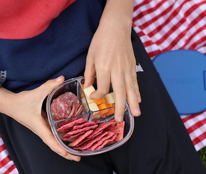 Yumbox Snack Bowl – 3-Compartment Leakproof Snack & Breakfast Container for Kids & Adults – Reusable Bento Snack Box for Yogurt, Parfaits, Fruit, Veggies & Small Meals