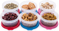 SIGNORA WARE Condiment Containers with Lids- 6 pk. 6.5 oz.Salad Dressing to go Small Food Storage Containers- Sauce Cups Leak proof Reusable Plastic BPA free for Lunch Box Picnic Travel