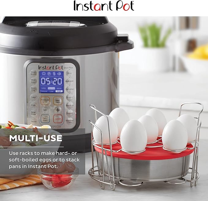 Instant Pot Official 8-Piece Cook/Bake Set, Versatile and Durable, Compatible with 6-Quart and 8-Quart Cookers, Red, Excellent for Cooking, Baking, Storing, and Reheating, BPA-Free and Heat Resistant