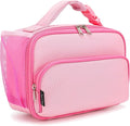 FlowFly Kids Lunch box Insulated Soft Bag Mini Cooer Back to School Thermal Meal Tote Kit for Girls, Boys,Pink