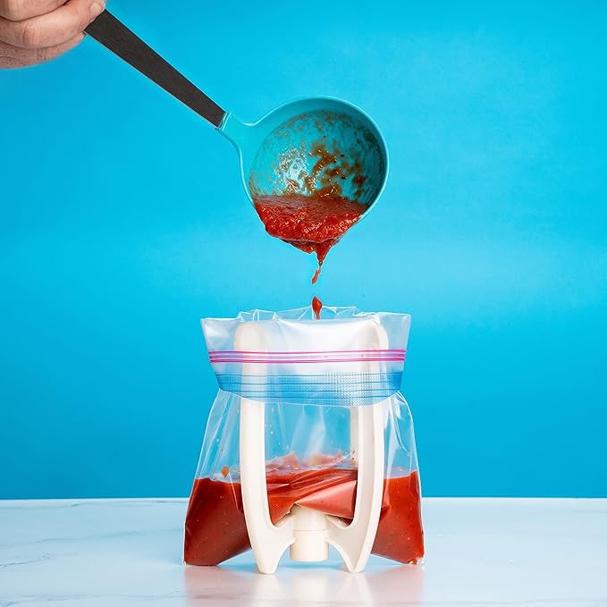Bag Well Sealable Food Bag Holder for Quart Size Food Storage Bags