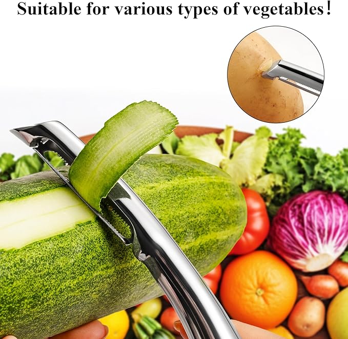 LIIGEMI Premium Stainless Steel Vegetable Peeler,I Sharp Potato Peeler for Kitchen,Practical and Comfortable Stainless Steel Veggie Peeler Machine