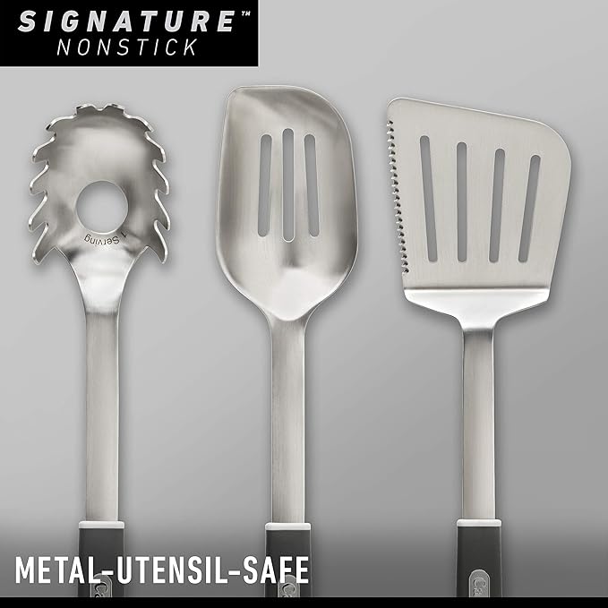 Calphalon Signature Hard-Anodized Nonstick Wok, 12", Flat-Bottom, Oven-Safe, PFOA-Free, Black
