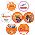 Perfect Samplers Pumpkin Spice Coffee Pods Variety Pack, Medium Roast Coffee for Keurig K Cups Machines, Pumpkin Coffee Pods Sampler, 50 Count
