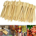 5.9 Inches Bamboo Skewers 1000 Pieces Food Appetizer Wide Flat Paddle Wooden Skewers Mini Skewers Sticks for Fruit, Barbecue Snacks, Appetizers, Sausage