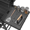 Silicone Griddle Tools Mat for Blackstone - Large Silicone Spatula Mat with Drip Pad - Griddle Mats BBQ Grill Accessories - Side Shelf Mats Grill Pad for Blackstone Griddles Accessories（Gray）