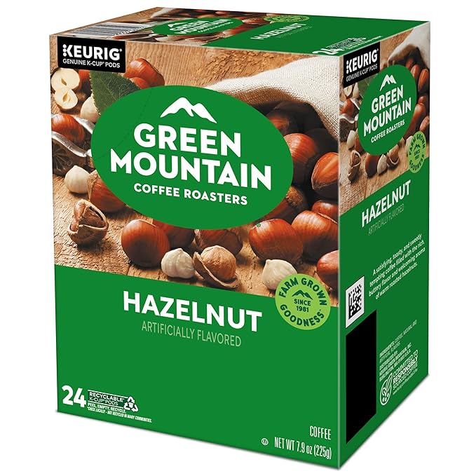 Green Mountain Coffee Roasters Hazelnut Coffee, Keurig Single-Serve K-Cup pods, Light Roast, 96 Count