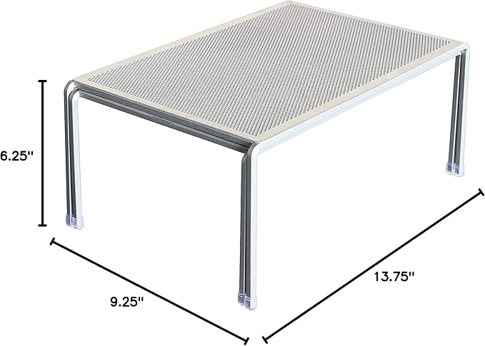 Deco Brothers Expandable Cabinet Shelf Organizer for Kitchen Cabinet and Counter, Grey