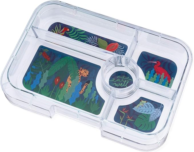 Yumbox TAPAS 5 compartment Larger Size Leakproof Bento Lunch Box (Palm Green Jungle)