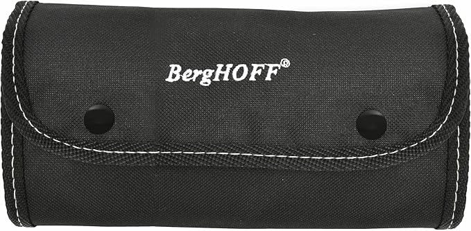 BergHOFF Essentials 8Pcs Garnishing Set in Bag, Lemon Zester, Double & Single Melon Baller, Channel Knife, Butter Curler, Peeler, Apple Corer, Great for Gift, Professional & Domestic Use
