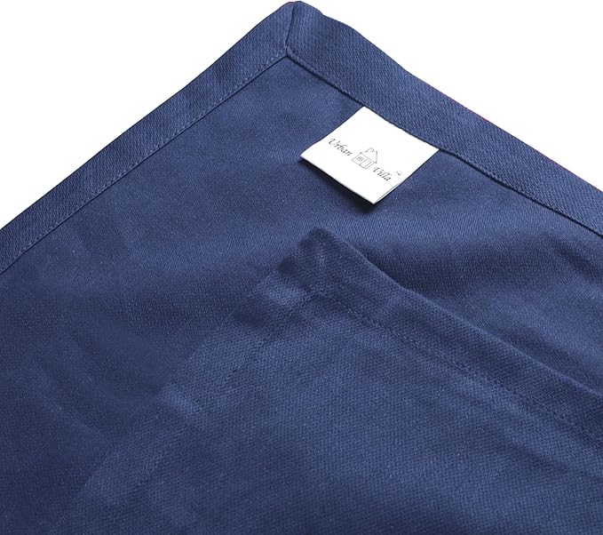 Urban Villa Premium Quality 100% Cotton Solid Kitchen Towels Set of 6 Ultra Soft Size 20x30 Inches Indigo Blue Color Highly Absorbent