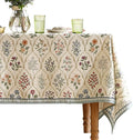 ISAENNE Designer Small Square Tablecloth,Western Linen Colorful Floral Indoor Table Cloth,Wrinkle Resistant Decor Tablecloths for Dining Thanksgiving Kitchen Christmas,55"*55"-Serenity B