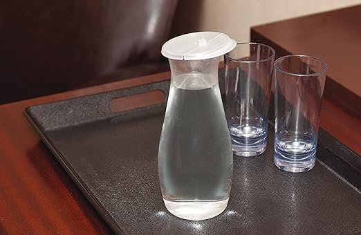 Carlisle FoodService Products 7090207 Cascata Carafe Juice Jar Beverage Decanter Only, Plastic, 1 L, Clear