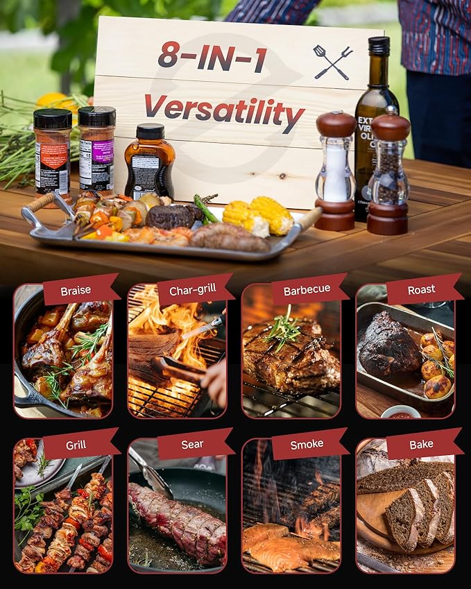 Z GRILLS Wood Pellet Grill & Smoker, PID V2.1 Controller, Meat Probe, 8 in 1 Outdoor BBQ Grill Auto Temperature Control, 459 Sq in Black, 450A