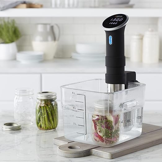 Rubbermaid Commercial Products Space Saving Square Food Storage Container 6 Quart Clear for Kitchen/Sous Vide/Meal Prep