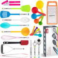 Kitchen Utensils Set, Cooking Utensil Set Kitchen Gadgets, Pots and Pans set Nonstick and Heat Resistant, 24 Pcs Nylon and Stainless Steel, Spatula Set, Apartment Essentials Kitchen Cookware Sets