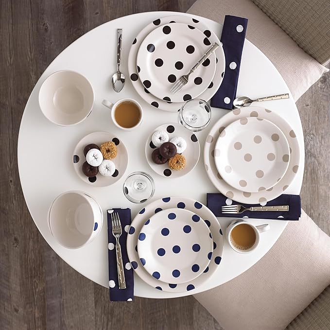 kate spade new york Deco Dot 12-Piece Dinnerware Set, White