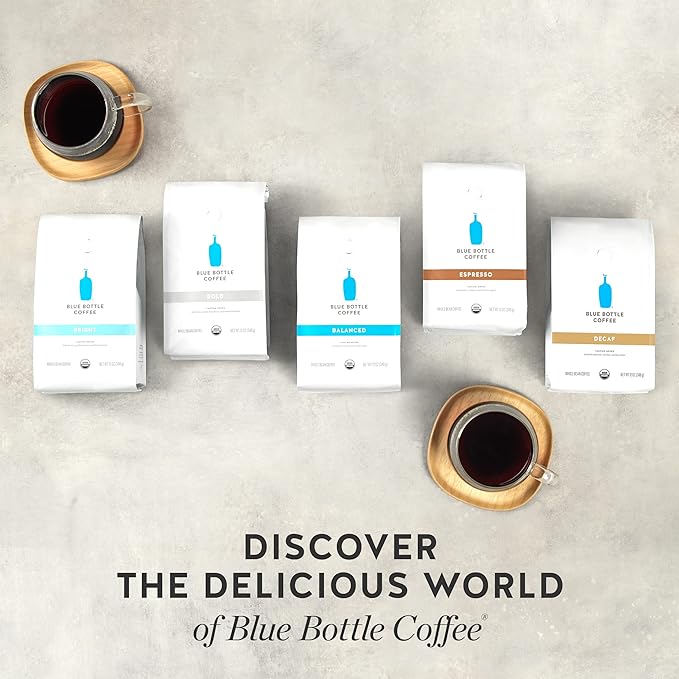 Blue Bottle Whole Bean Coffee, Dark Roast | Organic | Espresso Style | 12 Ounce | Pack of 2