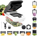18-in-1 Vegetable Chopper Mandoline Slicer for Kitchen, Food Chopper with Container, Veggie Cutter, Onion Mincer Tomato Dicer, Fruit Slicer Spiralizer, Cheese Grater, Kitchen Gadgets House Essentials