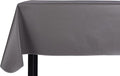 Yourtablecloth Heavy Duty Vinyl Rectangle or Square Tablecloth – 6 Gauge Heavy Duty Tablecloth – Flannel Backed – Wipeable Tablecloth with Vivid Colors & Many Sizes 52 x 90 Gray