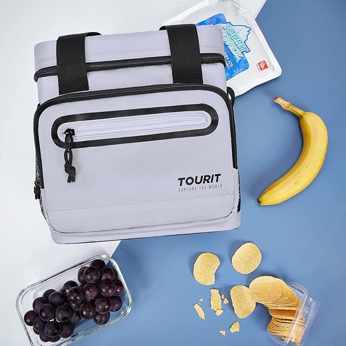 TOURIT Large Lunch Bag 14L Insulated Lunch Box Lunch Cooler for Men Women Work, Black