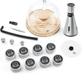 Elegant Cocktail Smoker Kit - Complete Whiskey Drink Smoking Gun with 8 Flavors of Wood Chips, Dome, and Accessories, Adds Flavor to Food and Drinks, Infuser Kit for Indoor Outdoor Use