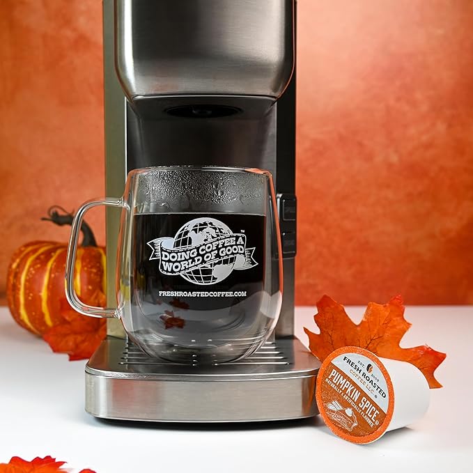 Fresh Roasted Coffee, Pumpkin Spice, Flavored Coffee Pods, K-Cup Compatible, 24 Count