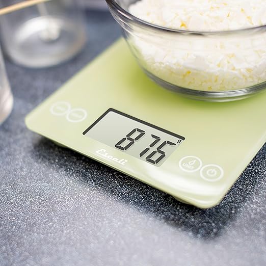Escali Arti Classic Digital Coffee Scale Espresso Scale and Countertop Food Scale, 15-Pound Capacity, Green