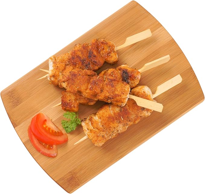 4.7 Inch Flat Toothpicks Wood Skewers for Appetizers 200 PCS Mini Skewers for Finger Food Picks, Bamboo Sticks for Fruit (4.7 Inch)