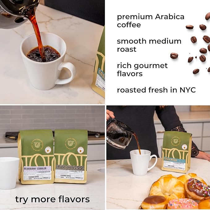 Gourmet French Vanilla Flavored Ground Coffee, 1 LB (16 oz) bag, Medium Roast, 100% Arabica Premium Quality Flavor (Pack of 2)