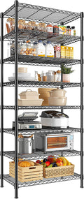 8 Tier Wire Shelving Rack Storage Shelves Loads1200LBS,Adjustable Metal Shelving Rack and Metal Shelves Pantry Shelves Commercial Wire Shelf for Closet Kitchen Office 72H X 13.8D X 23.6W