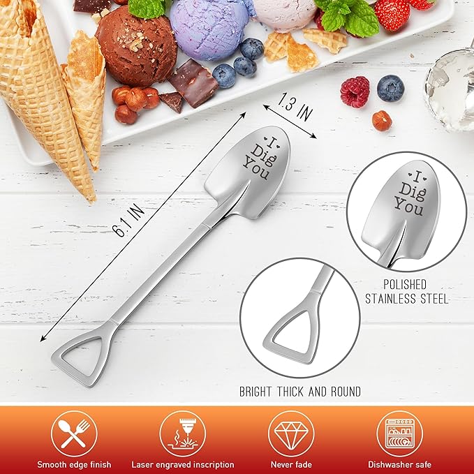 Funny Mothers Day Ice Cream Shovel Gifts for Mom Grandma Wife Daughter Sister Granddaughter, Dad Gifts for Birthday Fathers Day Husband Dad Grandpa Papa Uncle