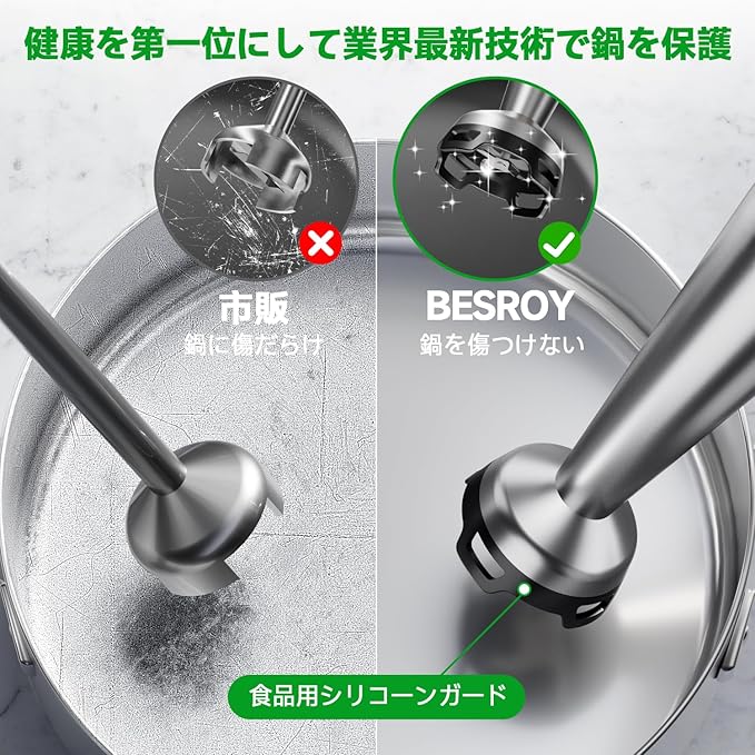 Immersion Handheld Blender 1100W Corded Hand Blender Trigger Variable Speed 5 in 1 Stick Blender