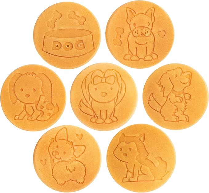 Puppy Friends Mini Pancake Pan- Make 7 Unique Flapjacks- Nonstick Griddle w Long Handle for Breakfast Pup Animal Fun & Easy Cleanup Fun Dog Related Gift for Kids & Adults, Boys Girls, Party Treat