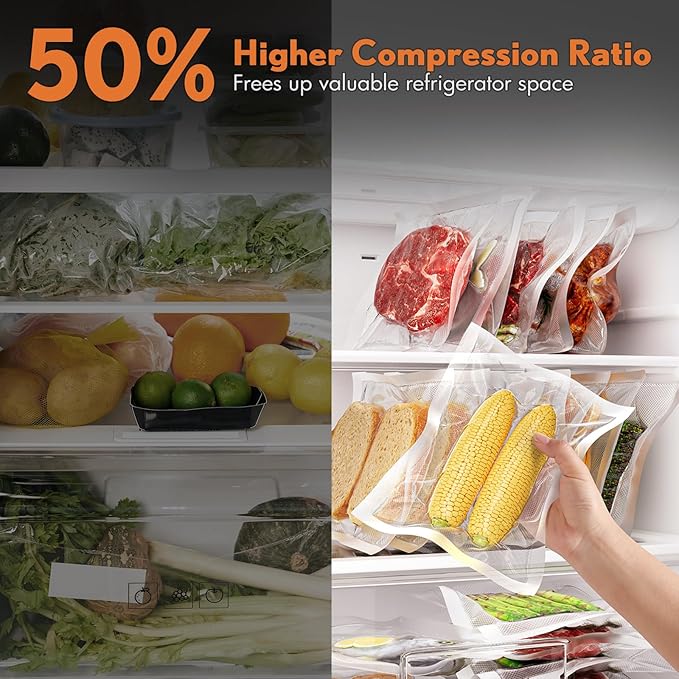 Vacuum Sealer for Food 90Kpa Powerful Vacuum Sealing Machine 7 in 1 Modes with Freshness Storage Bag Powerful Big Size (Don't Need Press)