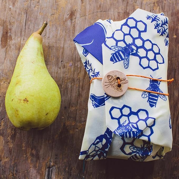 Bee's Wrap Beeswax Wraps for Food - Bees + Bears 3 Pack (2M 1 Sandwich) Made in USA Reusable & Organic Food Wraps, Sandwich Wrap - Eco-Friendly Alternative to Aluminum Foil & Plastic Wrap