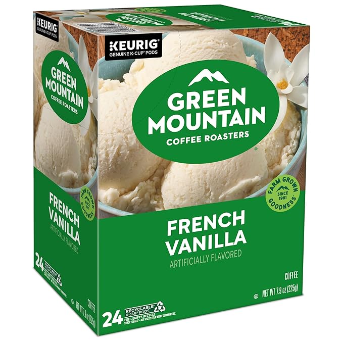 Green Mountain Coffee Roasters French Vanilla Coffee, Keurig Single-Serve K-Cup pods, Light Roast, 96 Count