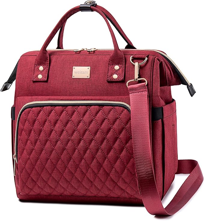Weitars Women's Lunch Bag & Cooler Purse with Adjustable Strap & Pockets, Leakproof Lunch Box for Work, Picnic, Hiking, Beach