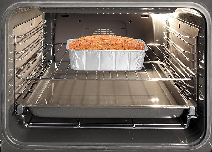 PARTY BARGAINS 2 Lb Aluminum Loaf Pan - 20 Pack, 8.5" x 4.5" x 2.5" Heavy Duty Disposable Bread Pans for Perfect for Baking, Lasagna, Meatloaf & Food Serving (Max 240°C)