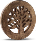 Handmade Wooden Trivet For Hot Dishes Plates & Pots Holder Hot Pad For Kitchen & Dining Table Decor Cookware Heat Resistant Rustic Decorative Carvings Tabletop Home & Dining Table Essentials (Antique)