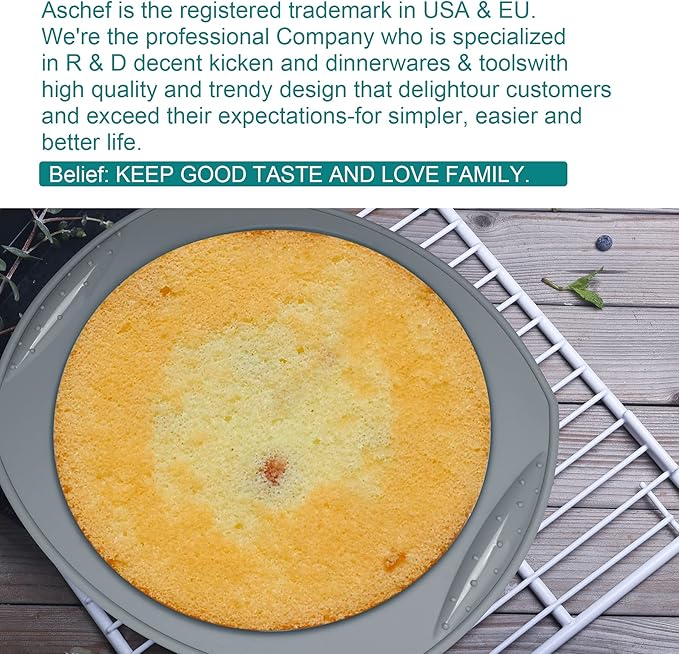 Economical 7in1 Nonstick Silicone Baking Cake Pan Cookie Sheet Molds Tray, Heat Resistant Bakeware Tools for Muffin Loaf Bread Pizza Cupcake