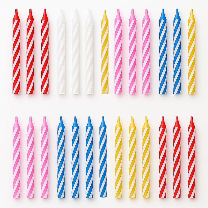 by Tugba Aydan - Birthday Candle - 144 Count Mix Color Birthday Candles for Cake, Cake Candle for Birthday, Party Small Candles…