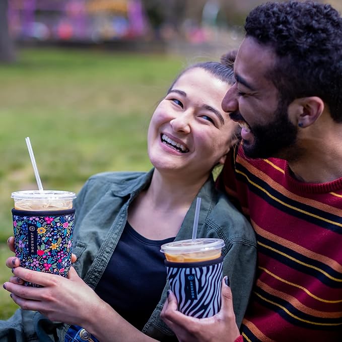Sok It JavaSok Iced Coffee & Cold Soda Insulated Neoprene Cup Sleeve (Pickleball, Medium: 22-28oz)