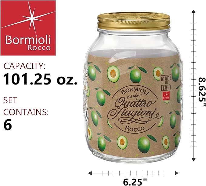 Bormioli Rocco Quattro Stagioni Maxi Collection - Jar - 3 Liter (101 oz.)