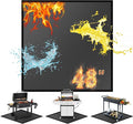 48" Square Fire Pit Mat/Under Grill Mat Fireproof Waterproof Oil-Proof, 4 Layers Fireproof Mat Fireplace Mat BBQ Grill Pads Protect Mat for Deck,Patio,Outdoor Charcoal,Smokers,Wood Floor,Gas Grills