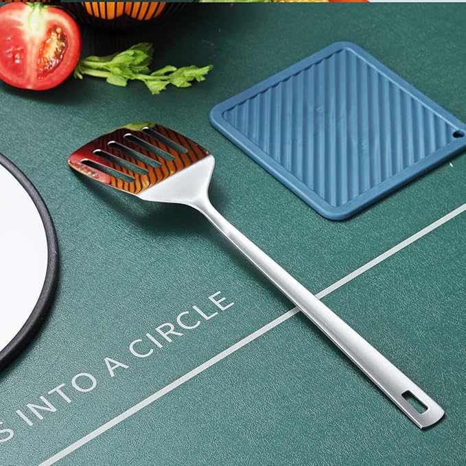 Stainless Steel Spatulas, Berglander Slotted Turner, Metal Turner For Cooking, Kitchen For Nonstick Cookware, Barbecue Spatulas, Dishwasher Safe, Easy to Clean