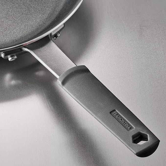 Tramontina Professional 14-Inch Non Stick Extra Large Frying Pan, Heavy-Gauge Aluminum Skillet with Reinforced Nonstick Coating, Gray Handle, Dishwasher and Oven Safe